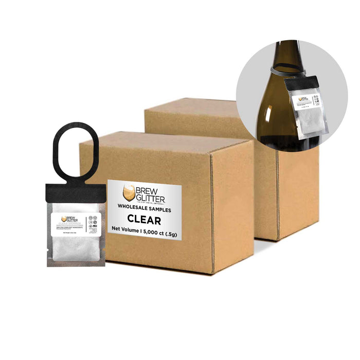 Clear Shimmer Wholesale Brew Glitter Hang Tags | Bakell
