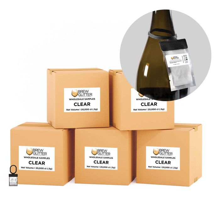 Clear Shimmer Wholesale Brew Glitter Hang Tags | Bakell
