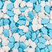 Krazy Sprinkles® cloud-shaped edible sprinkles in white and light blue.