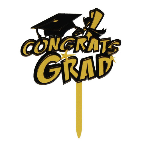 Congrats Grad - Graduation Cake Topper-Cake Toppers-bakell