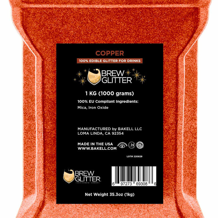 Purchase EU Compliant Copper Edible Drink Glitter | Bulk Sizes