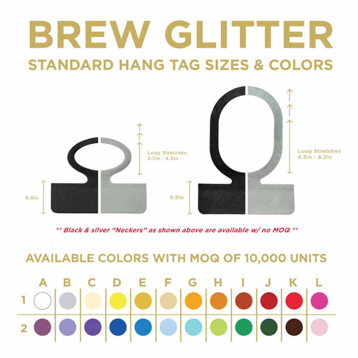 Copper Wholesale Brew Glitter Hang Tags | Copper Neckers | Bakell