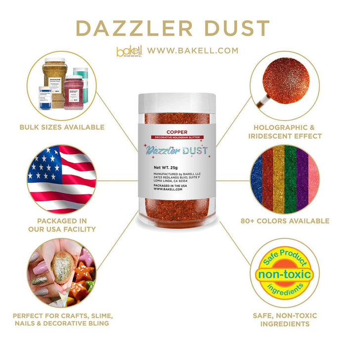 Bulk Copper Glitter | #1 Site for 100% Glitter | Bakell!