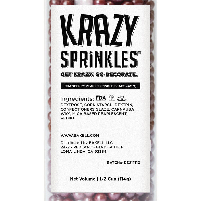 Cranberry Pearl 4mm Sprinkle Beads-Krazy Sprinkles_HalfCup_Google Feed-bakell