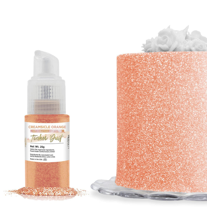 Creamsicle Orange Edible Glitter Spray 25g Pump | Tinker Dust | Bakell