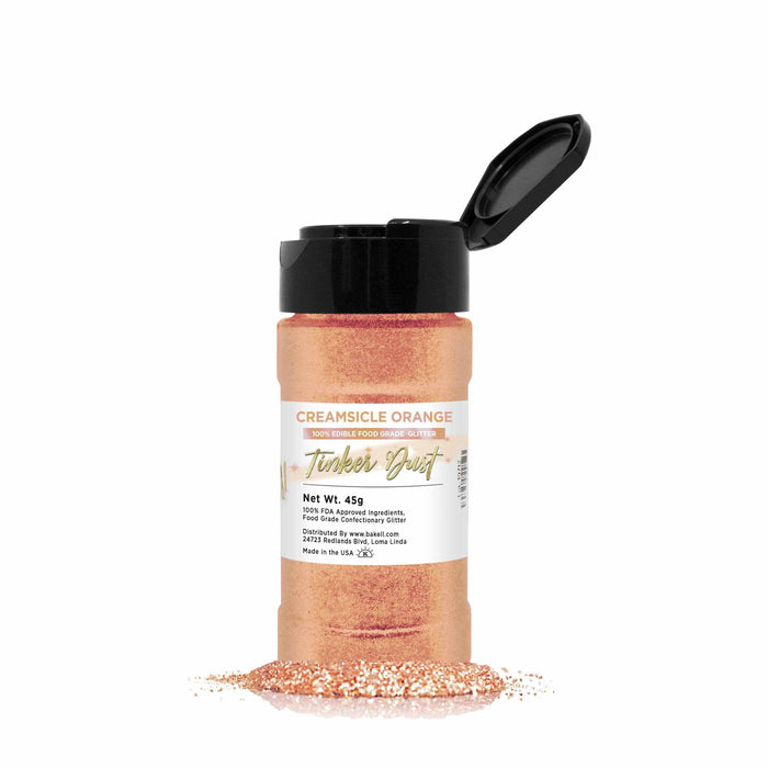 Creamsicle Orange Tinker Dust® Edible Glitter 45g Shaker | Bakell.com