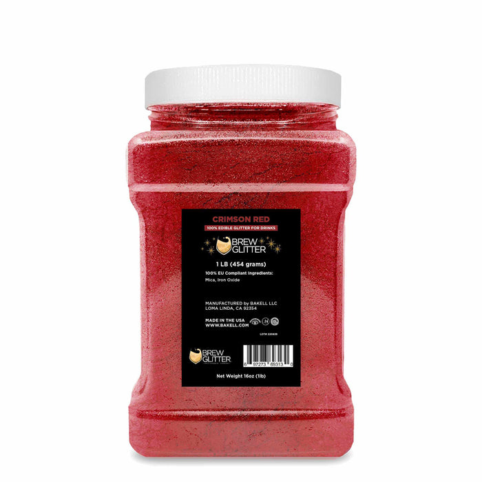 EU Compliant Crimson Red Drink Glitter | Buy Brew Glitter Bulk Sizes!
