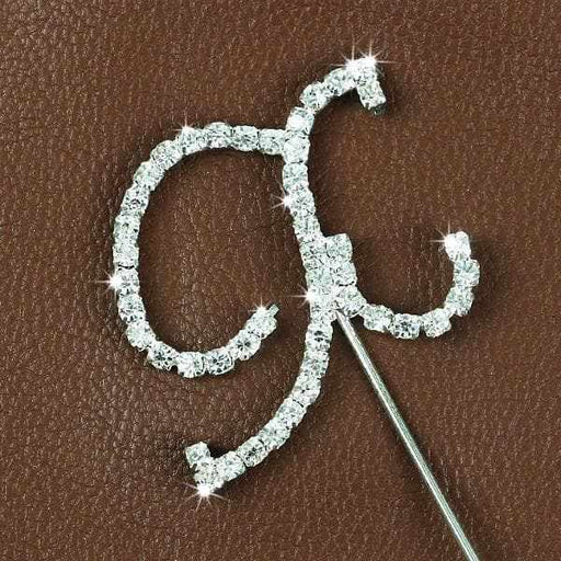 Crystal Monogram Topper - Small - X-Cake Toppers-bakell