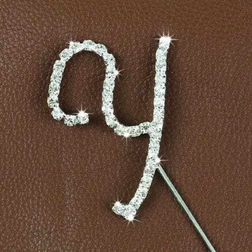 Crystal Monogram Topper - Small - Y | Bakell