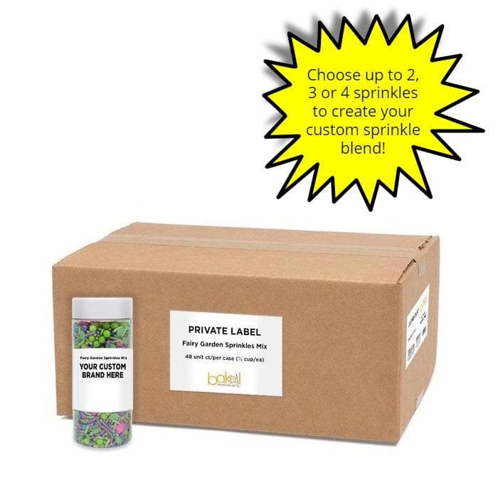 Custom Label or Private Label for Sprinkles 1/2 Cup Jars | Bakell.com