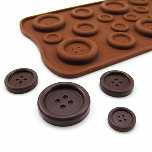 Button Shapes Silicone Mold from Bakell.com | Candy, Soap, Ice Molds
