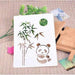 Buy Cute Sitting Panda, Tree and Moon Stencils From $6.89 - Bakell