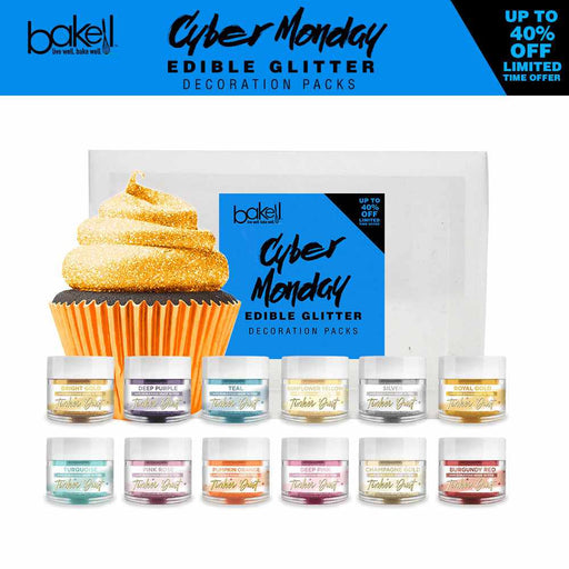 Cyber Monday 100% Edible Glitter Set | Kosher Certified | Bakell.com