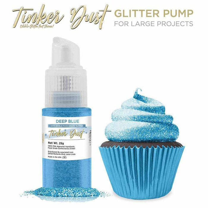 Deep Blue Edible Glitter Spray 25g Pump | Tinker Dust | Bakell
