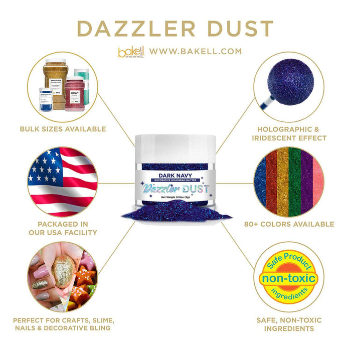 Deep Navy Dazzler Dust® 5 Gram Jar-Dazzler Dust_5G_Google Feed-bakell
