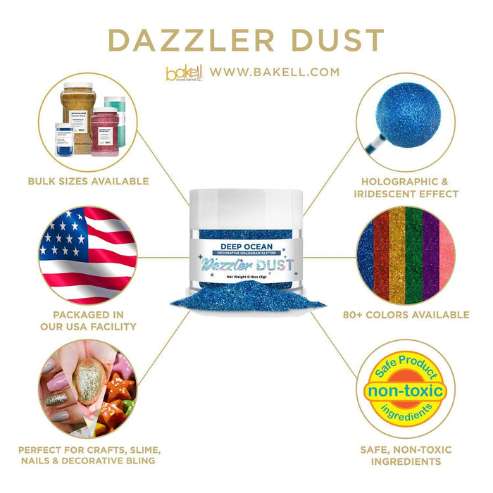 Deep Ocean Dazzler Dust® 5 Gram Jar-Dazzler Dust_5G_Google Feed-bakell