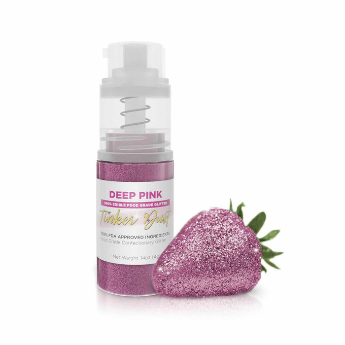 Deep Pink Edible Glitter Spray 4g Pump | Tinker Dust® | Bakell