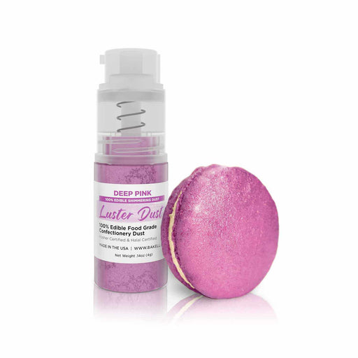 New! Miniature Luster Dust Spray Pump | 4g Deep Pink Edible Glitter