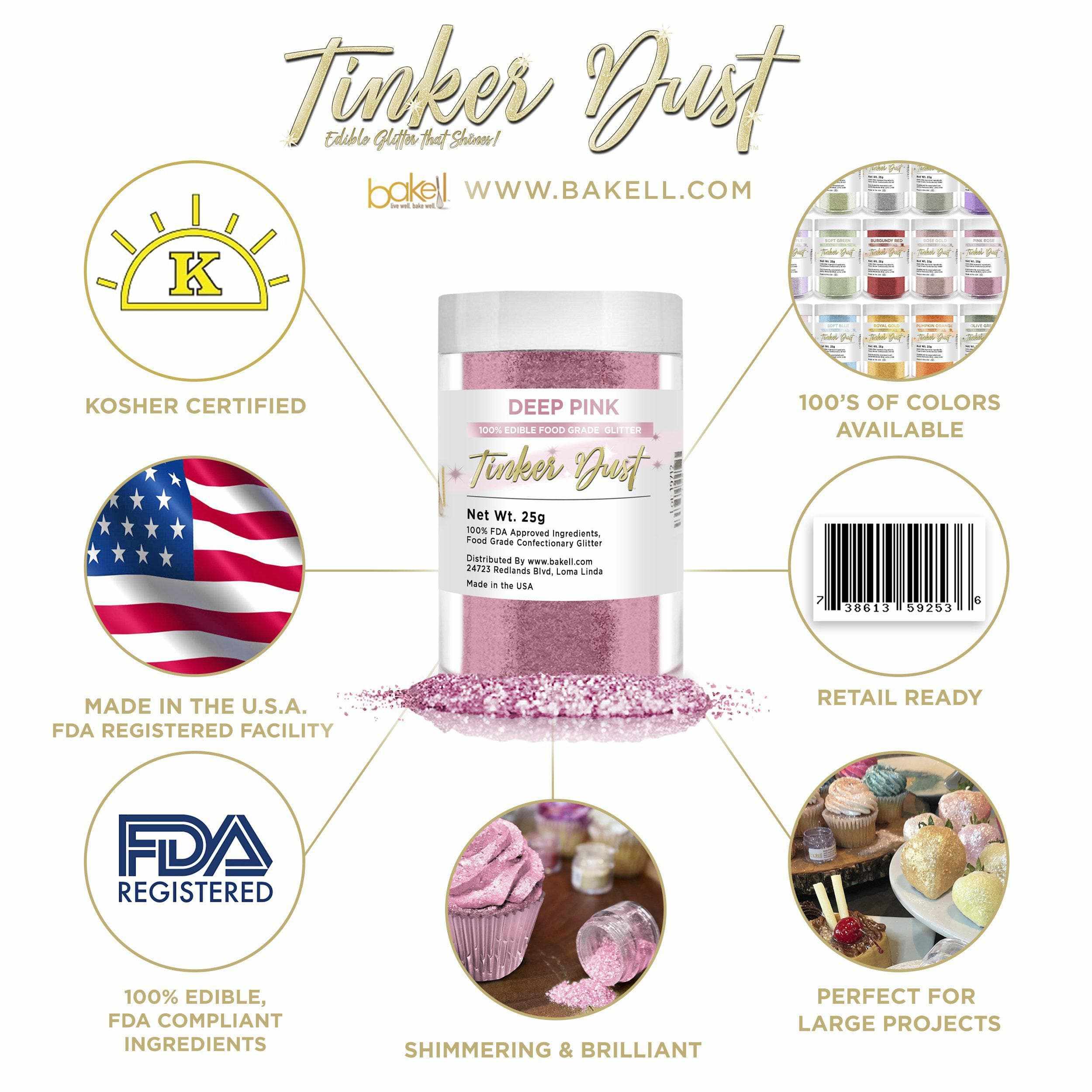 Bulk Size Deep Pink Tinker Dust | Bakell