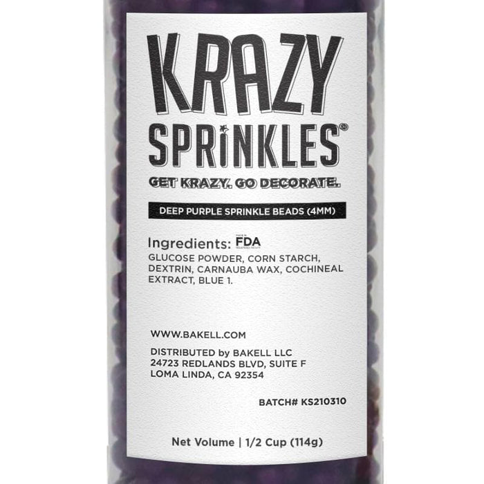 Deep Purple 4mm Sprinkle Beads by Krazy Sprinkles®|Wholesale Sprinkles