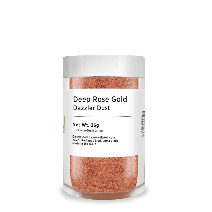 Bulk Size 25g Deep Rose Gold Dazzler Dust | Bakell