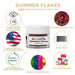 Infographic of Disco Rainbow Edible Glitter Flakes | bakell.com