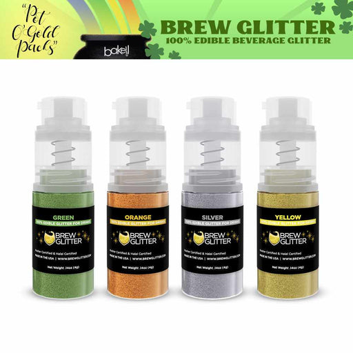 Edible Drink Glitter St. Patty's Day Glitter for Drinks Decorating Kit