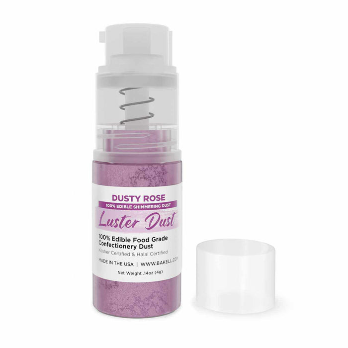 New! Miniature Luster Dust Spray Pump | 4g Dusty Rose Edible Glitter