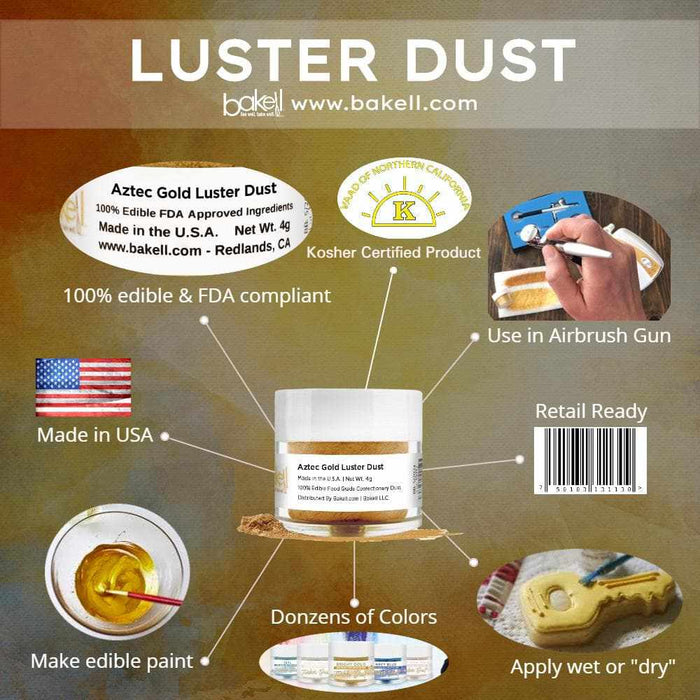Dusty Pink Luster Dust | 100% Edible & Kosher Pareve | Wholesale | Bakell.com
