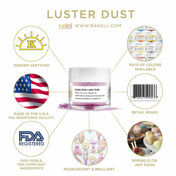 Dusty Rose Luster Dust Wholesale | Bakell