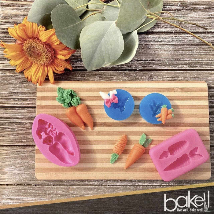Bakell™ Easter Rabbit Ears and Bow Silicone Mold, 1 Inch | Bakell.com