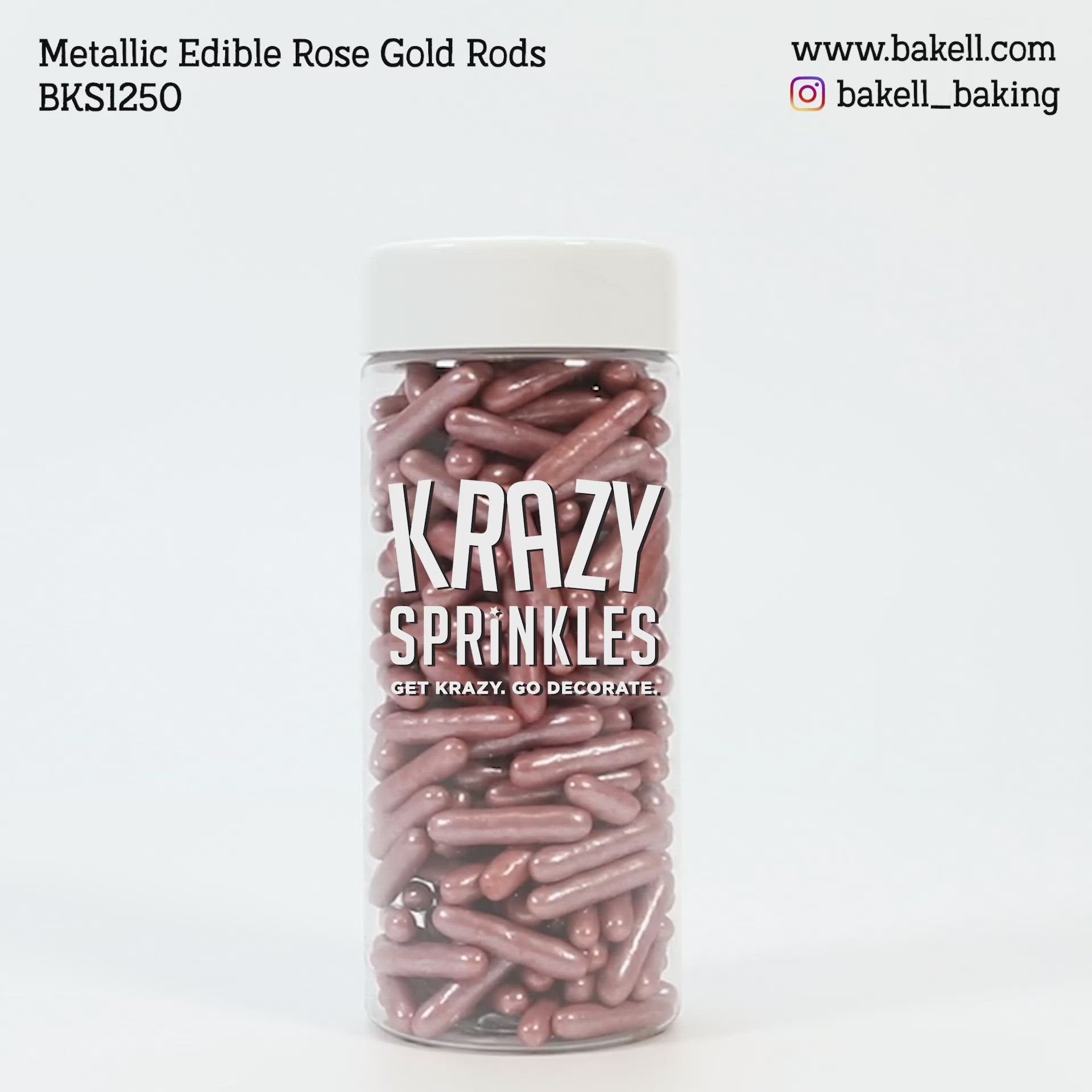 Metallic Rose Gold Rods Sprinkles