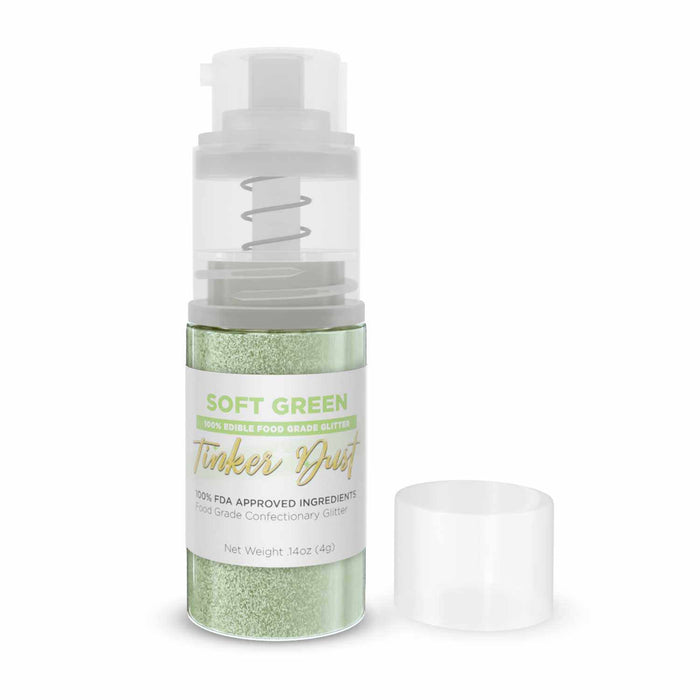 Front View of Soft Green Edible Glitter | bakell.com