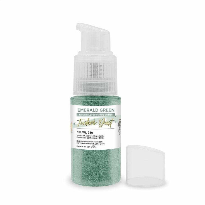 Emerald Green Edible Glitter Spray 25g Pump | Tinker Dust | Bakell