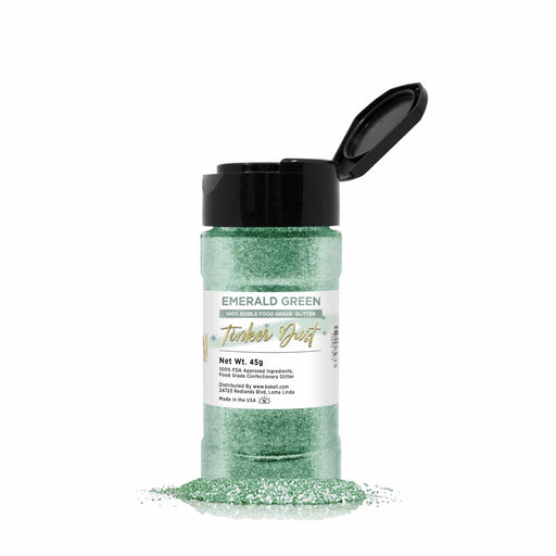 Emerald Green Tinker Dust® Edible Glitter 45g Shaker | Bakell.com