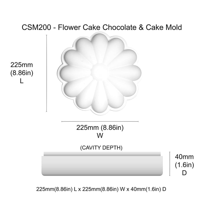 Flower Chocolate Mold | Silicone Flower Cake Molds | Bakell