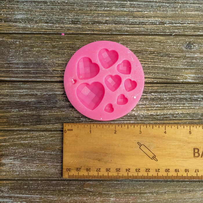 Geode Hearts Silicone Mold - Bakell.com