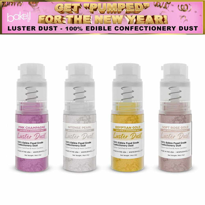 New Years Luster Dust Mini Pump | Curated Combo Set For Baking