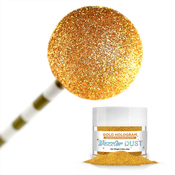 Gold Hologram Dazzler Dust | Trendy Edible Hologram Gold Dust | Bakell 5G