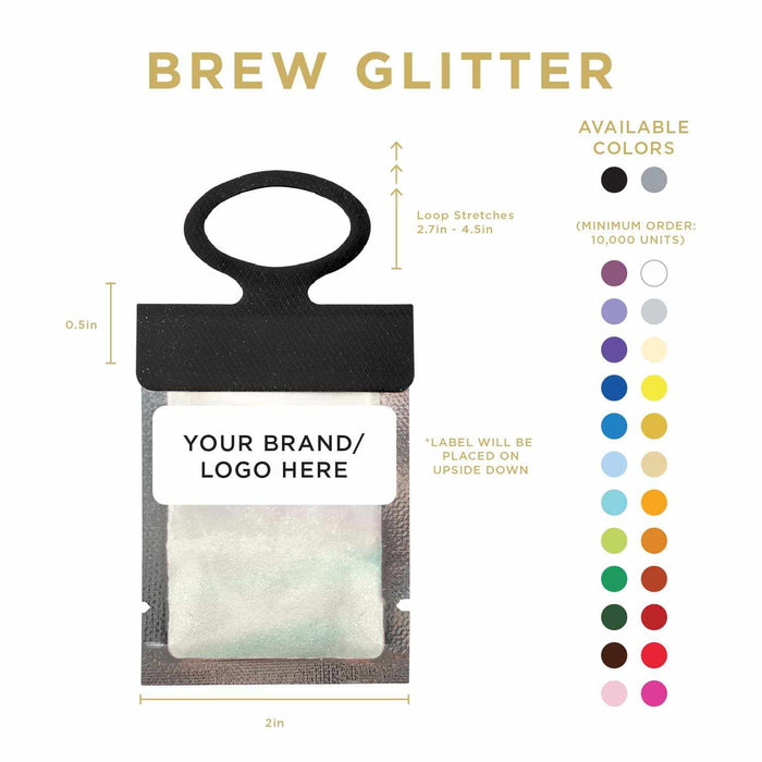 Gold Private Label Iridescent Brew Glitter Necker | Bakell
