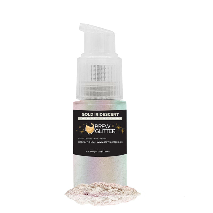 Gold Iridescent Brew Glitter Spray Pump Private Label Wholesale by the Case | Bakell.com