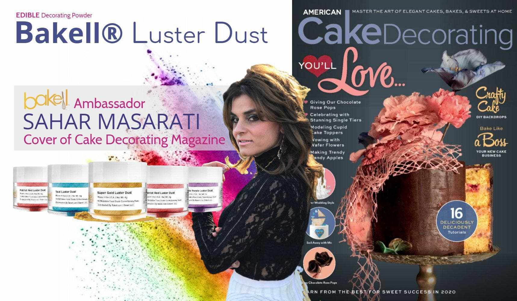 Gold Iridescent Luster Dust | 100% Edible & Kosher Pareve | Wholesale | Bakell.com