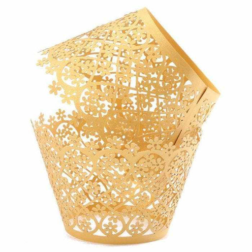 Bulk Gold Lace Cupcake Wrappers & Liners | Bakell.com