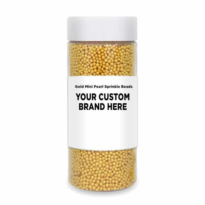 Gold Mini Pearl Sprinkle Beads | Private Label (48 units per/case) | Bakell
