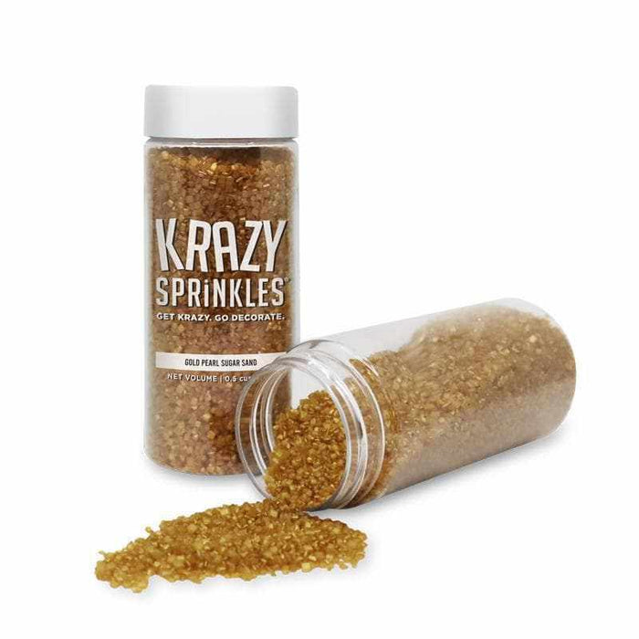 Gold Pearl Sugar Sand Sprinkles | Krazy Sprinkles | Bakell