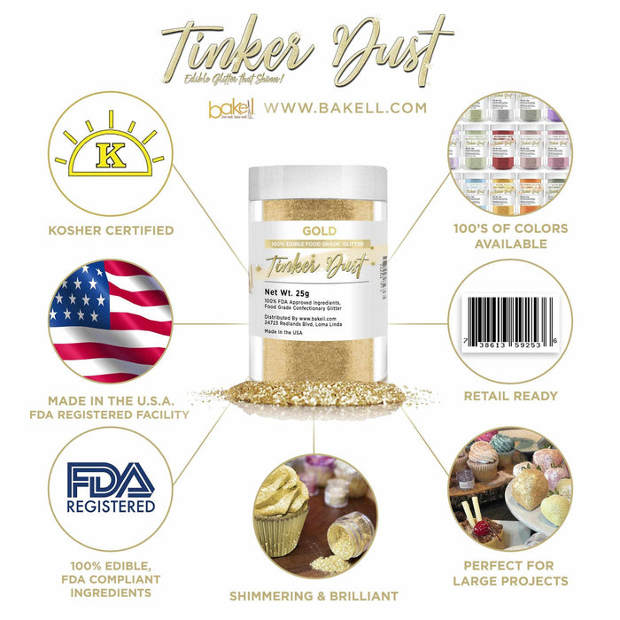 Bulk Size Gold Edible 5g Tinker Dust | Bakell