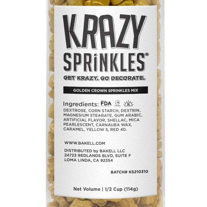 Golden Crown Edible Sprinkles – Krazy Sprinkles Bakell