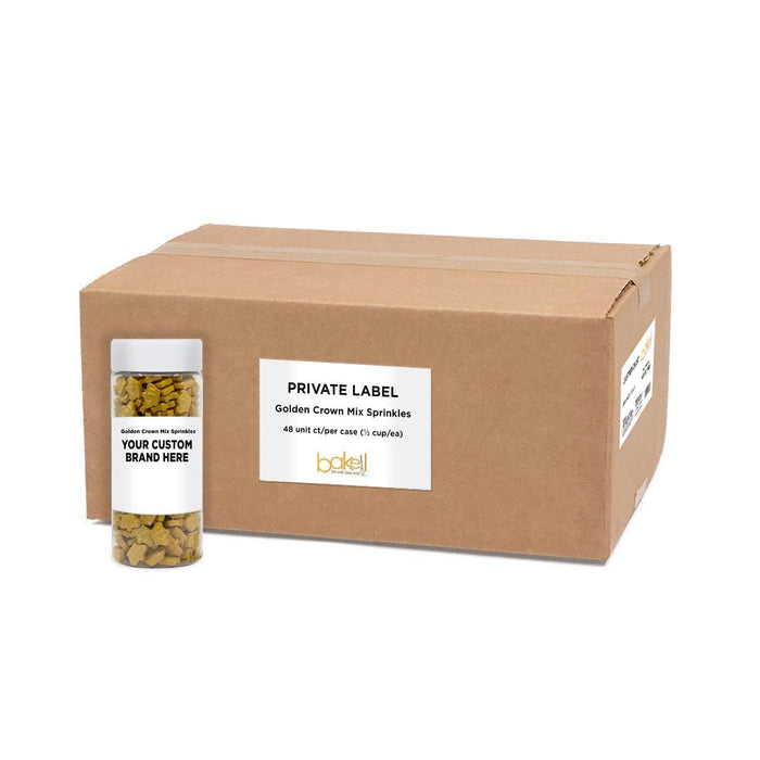 Golden Crown Shaped Sprinkles | Private Label (48 units per/case) | Bakell