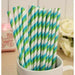 Green and Blue Candy Cane Stripes Cake Pop Party Straws-Cake Pop Straws-bakell