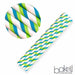 Green and Blue Candy Cane Stripes Cake Pop Party Straws | Bulk Sizes-Cake Pop Straws_Bulk-bakell